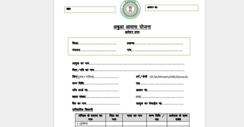 Abua Awas Yojana Form 